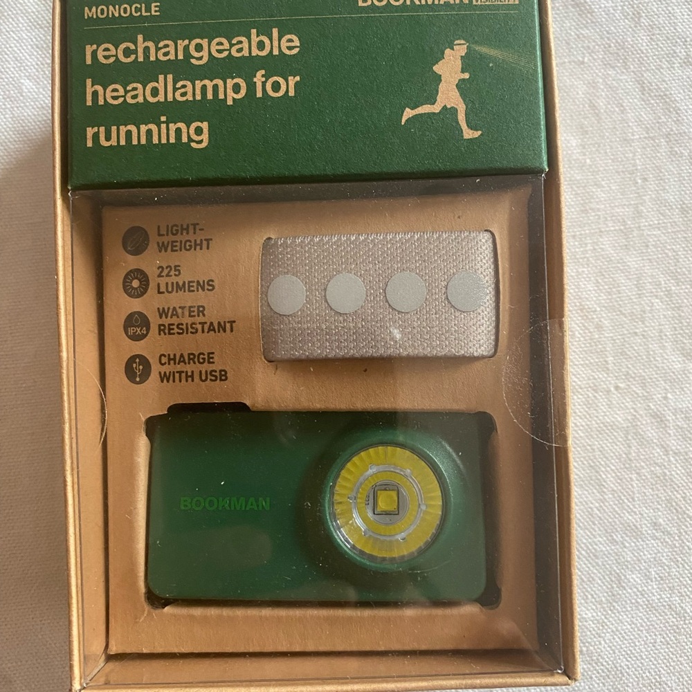 Green Rechargeable Headlamp for Running